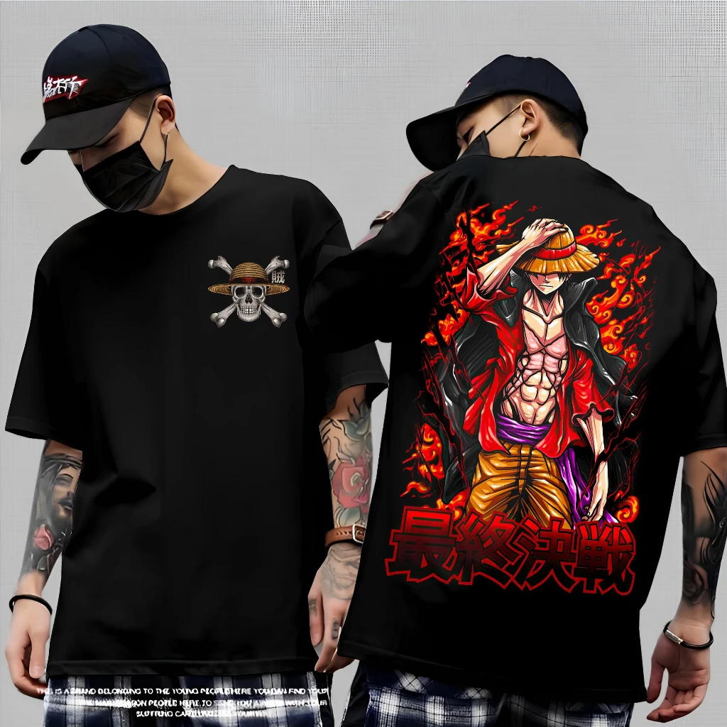 2026 Zomer Anime One Piece Strohoed Luffy Special Edition 3D-geprint T-shirt, sportief en ademend, Bandai Cosplay Outfit