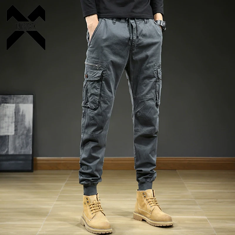 

Весенние тактические брюки-карго 2026 для мужчин, военные, с множеством карманов, черные, повседневные, в стиле хип-хоп, уличная одежда, хлопковые брюки с эластичным поясом