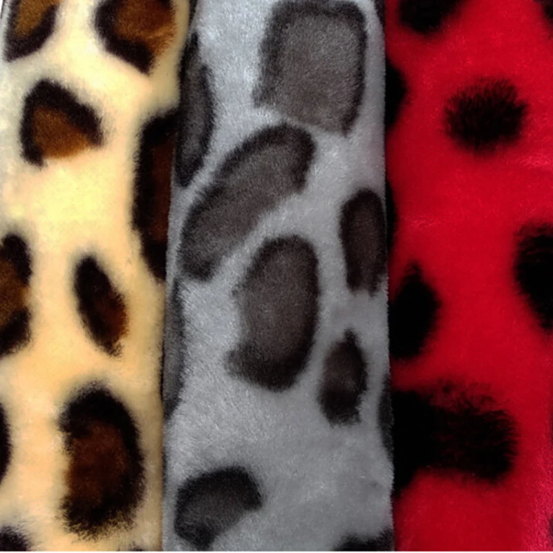 3Pcs /Set Leopard Fluff Plush Steering Wheel Cover Winter Car Accessories