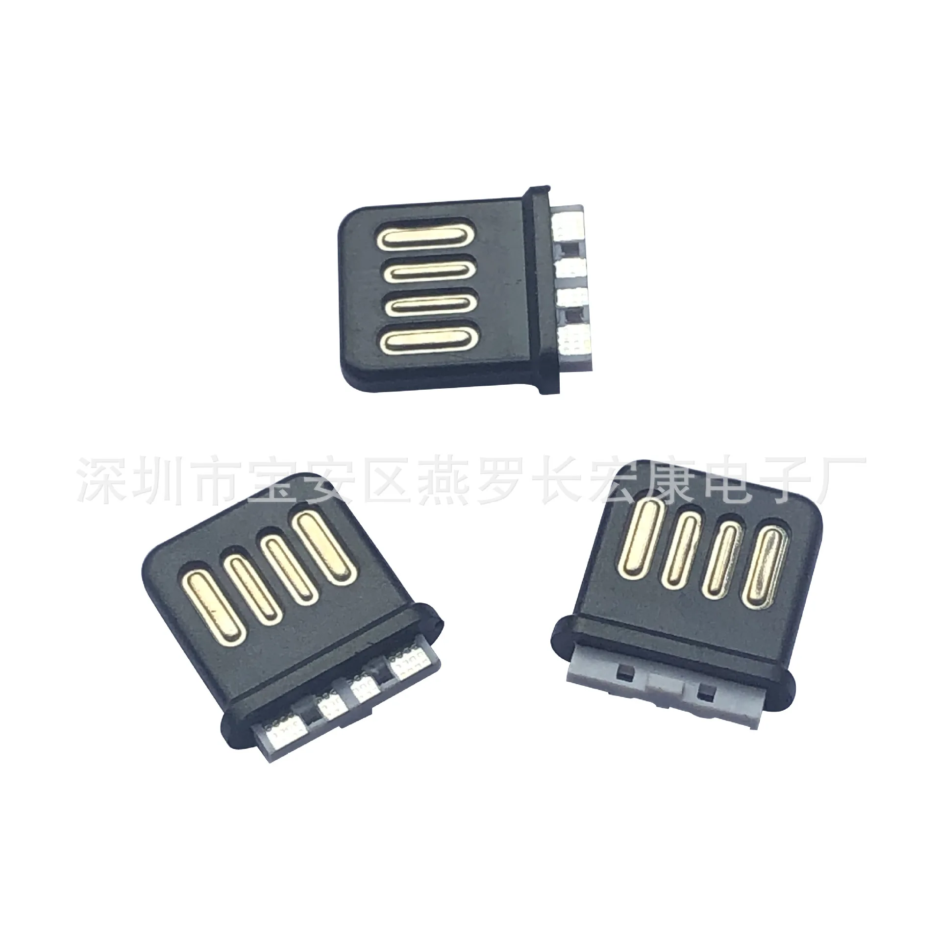 For USB 3.0 9p male, solder wire type, three-piece set, blue rubber core L36.6/28.8 extended model