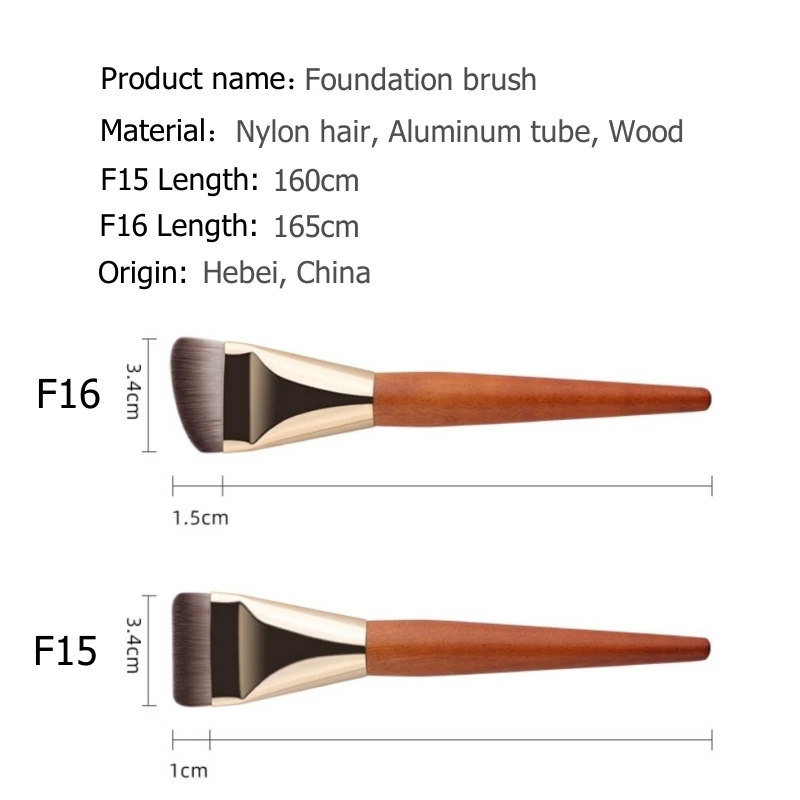 Ultra Thin Foundation Makeup Brushes Flat Top Angled professional Face Contour Make Up Brush