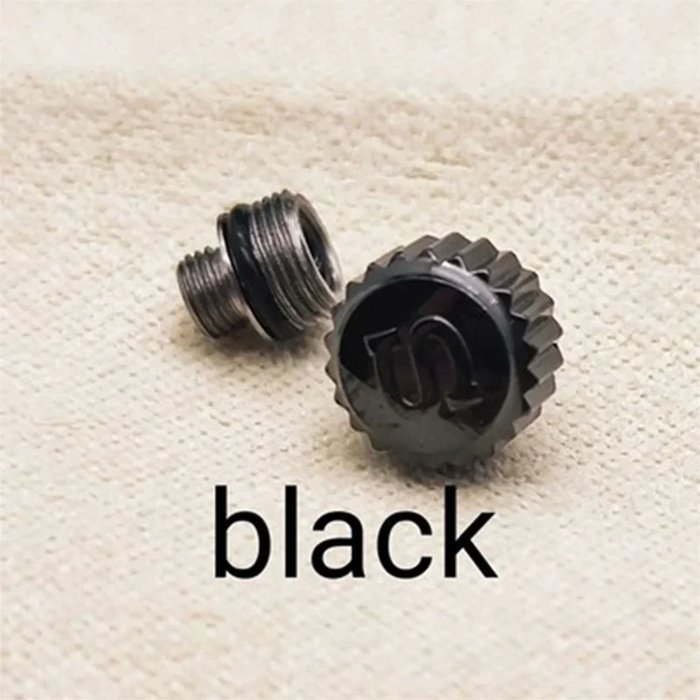 อะไหล่นาฬิกาคุณภาพสูง 7 มม.นาฬิกา Crown สําหรับ Retrofit ดําน้ํานาฬิกา S Crown สีดํา/เงิน/ทอง/Rose Gold