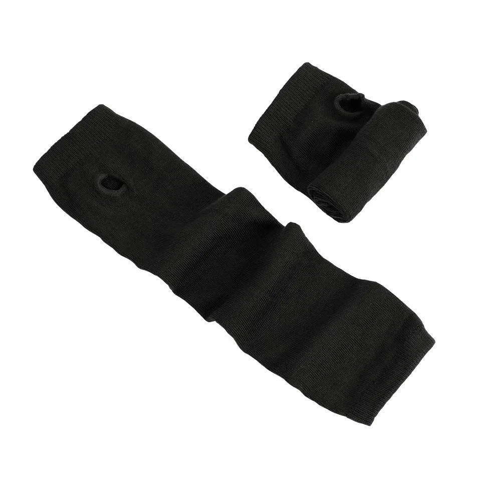 Warm Mittens Fashion Wrist Arm Dew Finger Knitted Women Fingerless Gloves Arm Warmers Striped Glove Hand Mitten