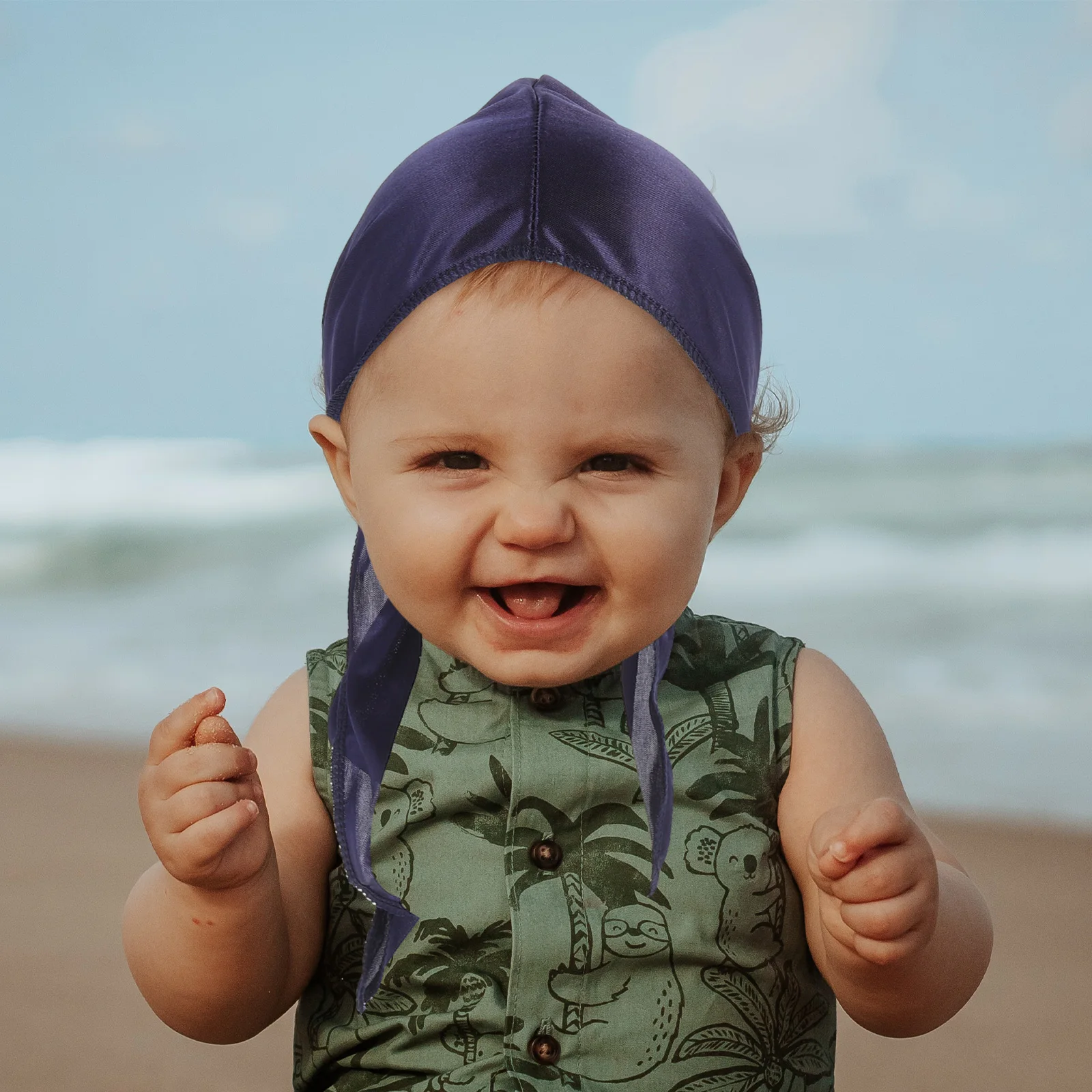 

2Pcs Long Supple Sleeping Hats Pirate Hats Kids Hair Protection Caps Party Head Wraps Sleep Bath Child Hair Care
