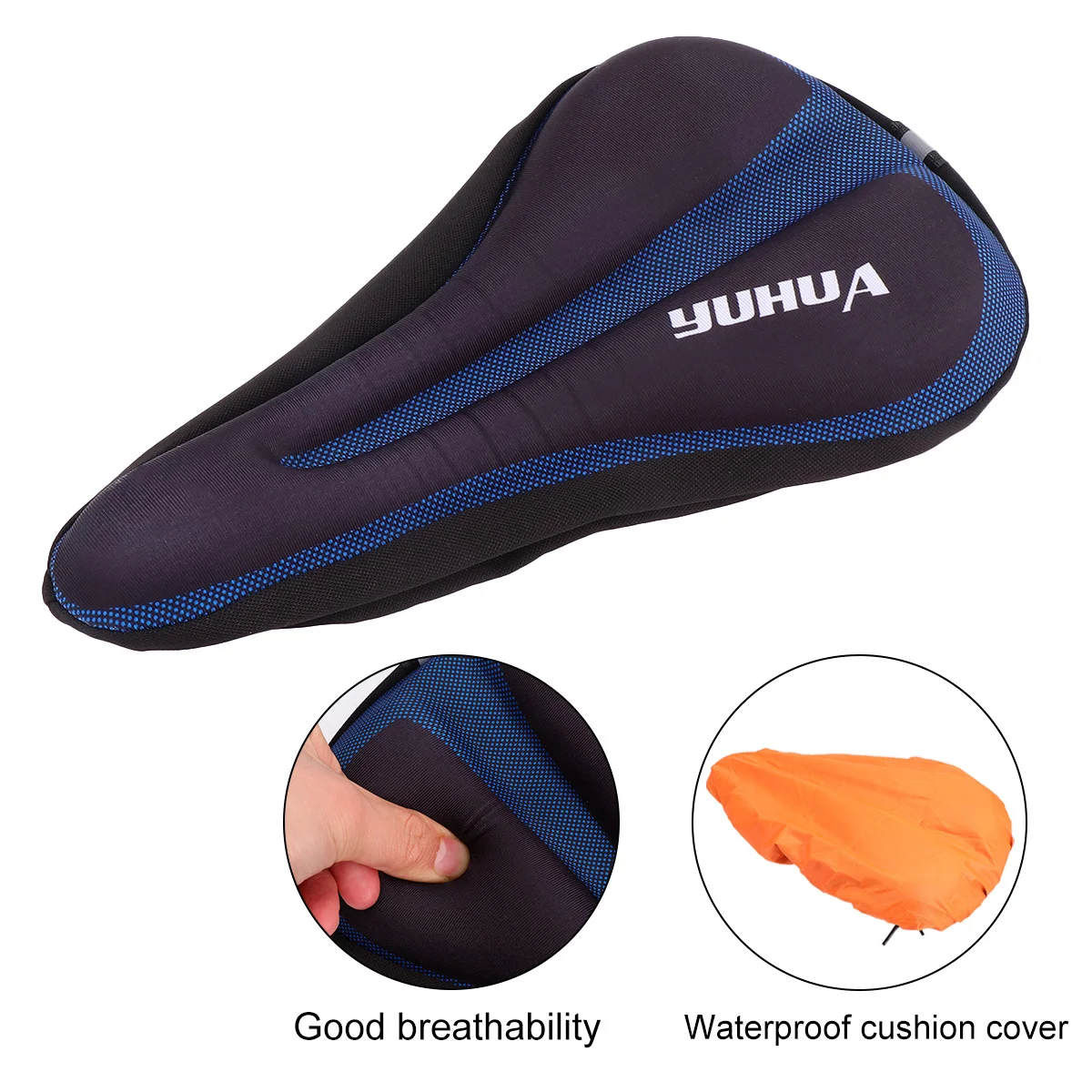 

3D Anti-Slip Silicone Bike Saddle Cover Comfortable Cycling Seat Cushion Shockproof Breathable Lightweight Ergonomic Design For