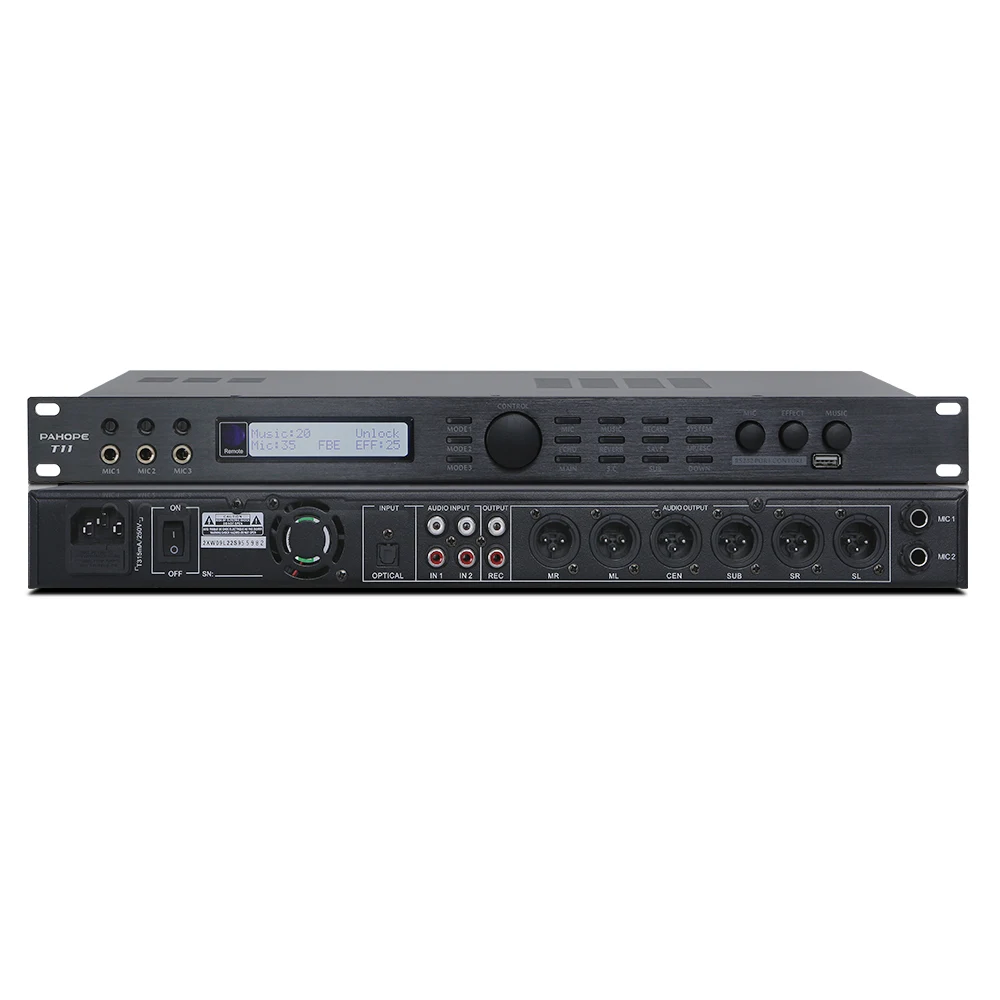 T11 Professional 5.1 Channel KTV Home Audio Processor DSP Preamp Digital Effects Reverb Kla OK Professional OK Audio Processor