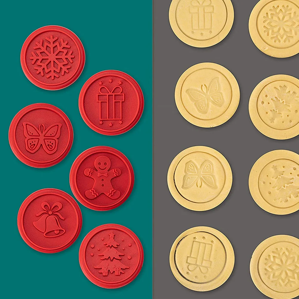 1 مجموعة 1 مجموعة قابلة لإعادة الاستخدام سيليكون كوكي ختم عيد الميلاد البسكويت قالب غير عصا الخبز أداة ل الكوكيز فندان الشوكولاته المطبخ