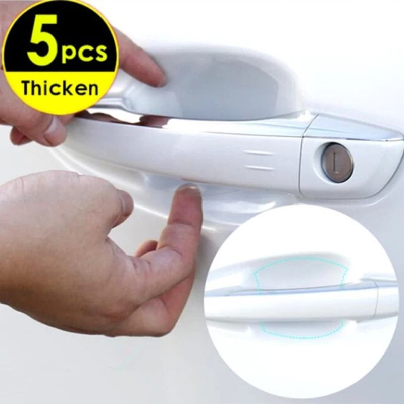 

5pcs Transparent Door Handle stickers cars stickers protector cars doors for toyota c-hr mercedes w204 w211 vw t5 seat ateca vw