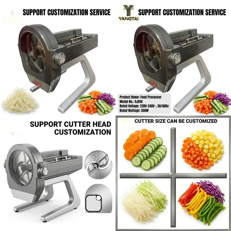 Commercial Electric Multi Function Vegetable Cutter Automatic Slicer Dicer Shredder for Potato Fruit Baking Catering Industry