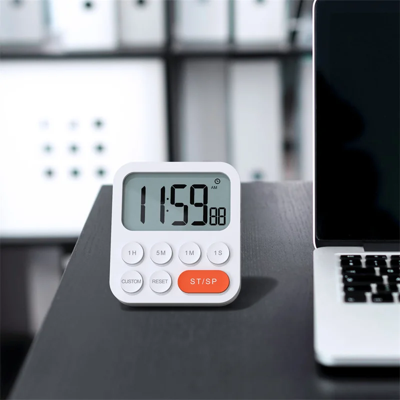 Imagem -06 - Grande Lcd Digital Kitchen Timer Home Desk Despertadores Temporizador de Contagem Regressiva Cozinhando Cronômetro Chuveiro Estudo Contador Grande Venda