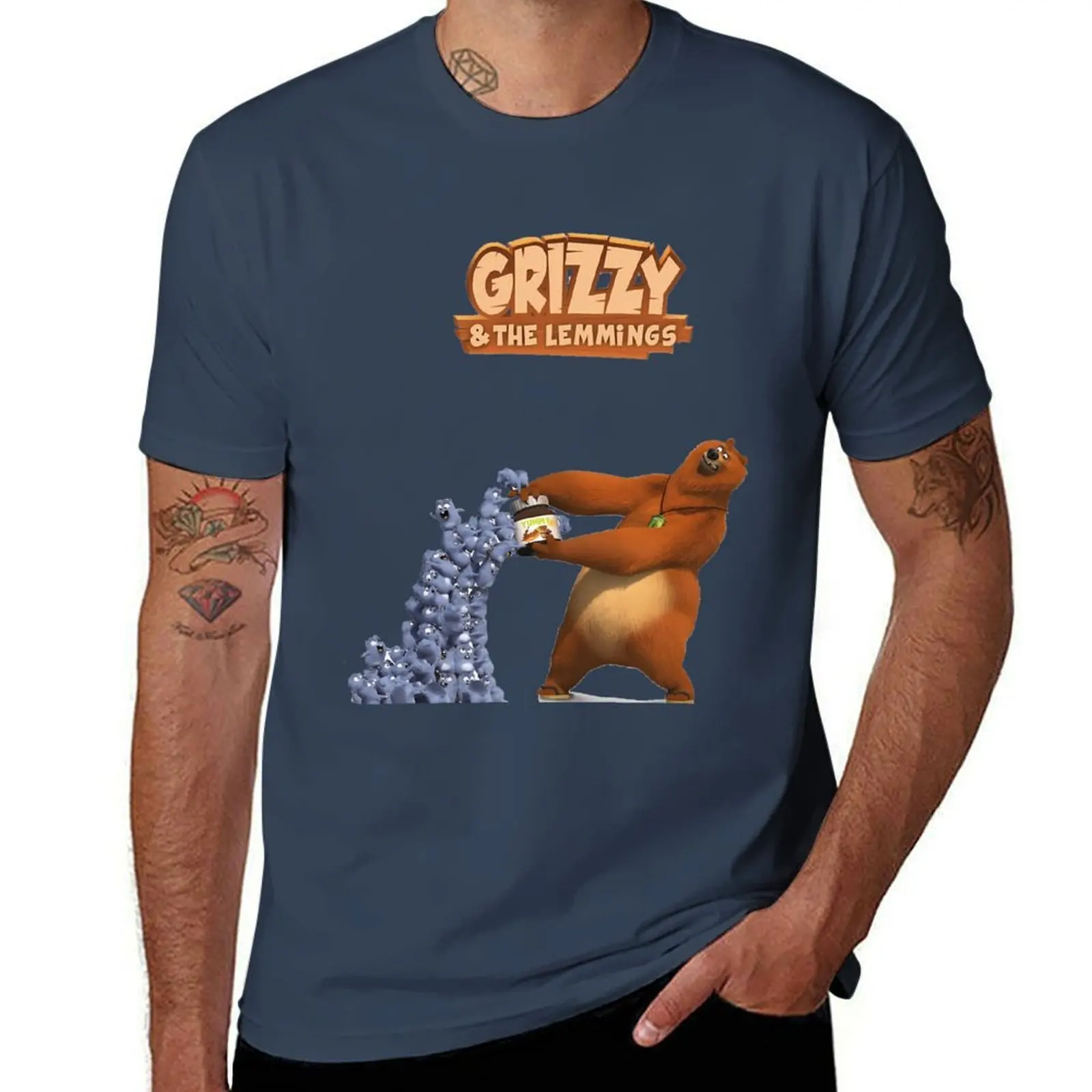 

grizzy and lemmings T-Shirt Basic Daily Outfit Short Sleeve Tee