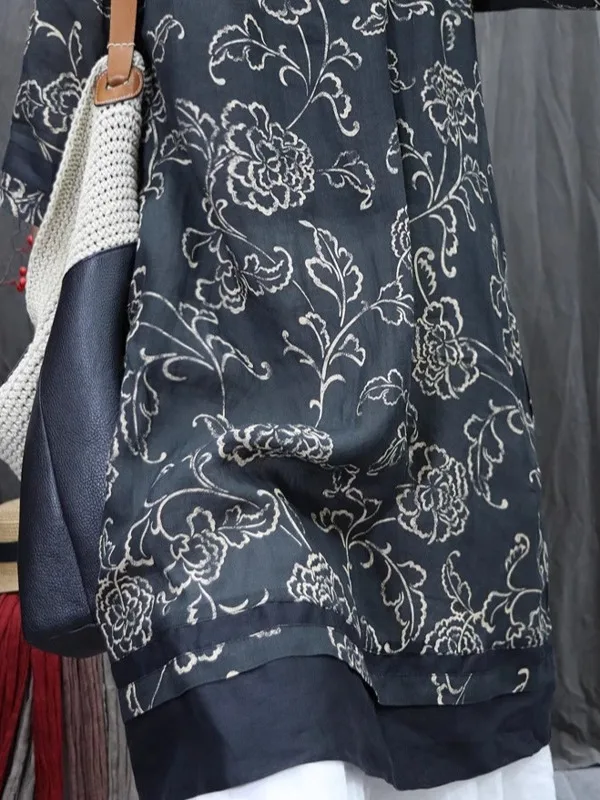 Camicetta casual da donna taglie forti Sle irt Dr Summer Nuovo arrivo Stampa vintage Camicetta ampia e versatile di lunghezza midi