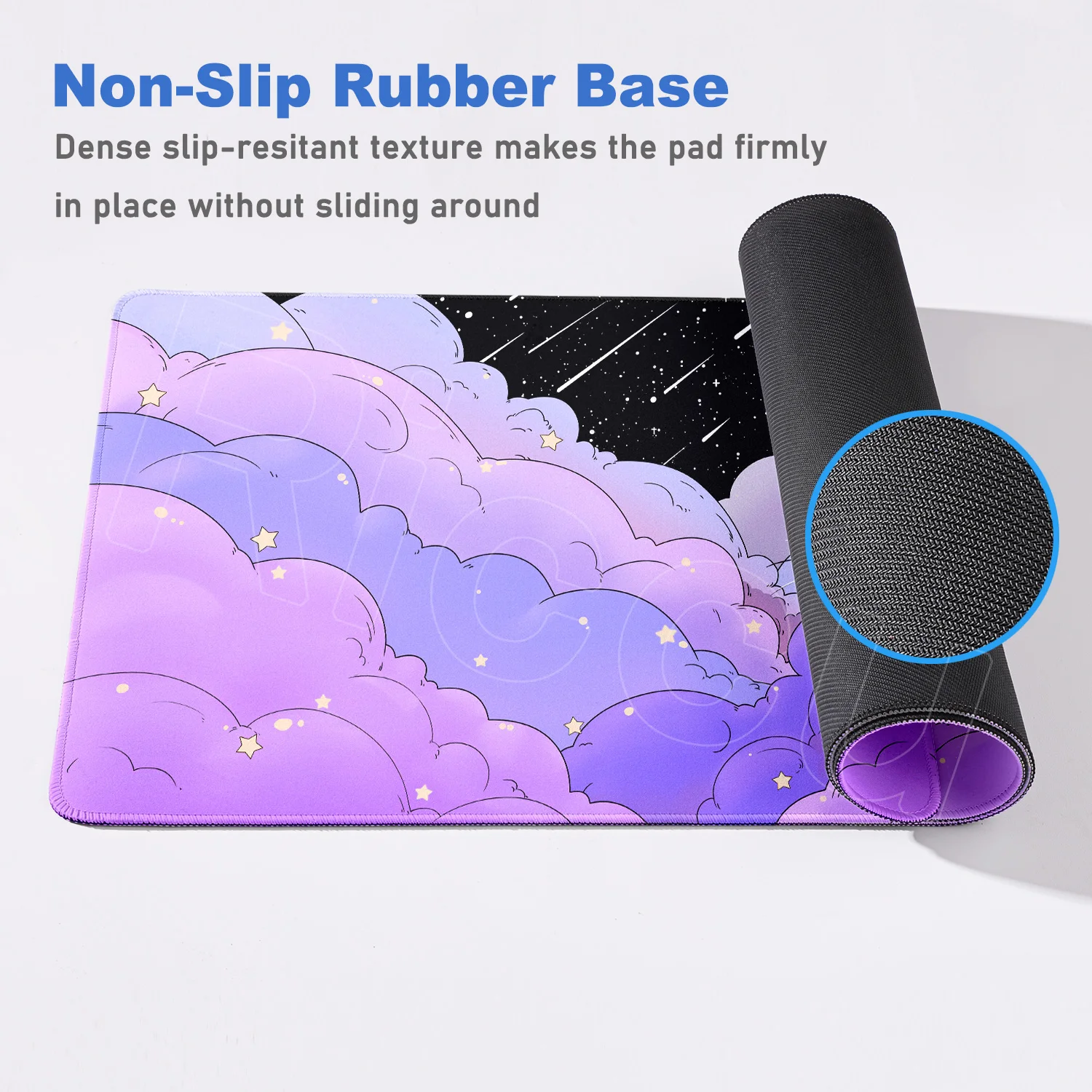 Podkładka pod mysz Cute Black Cats Cartoon Art Design Akcesoria do gier Purple Clouds Podkładka pod mysz Gamer HD Printing Computer Desk Mousepad — zdjęcie produktu 5