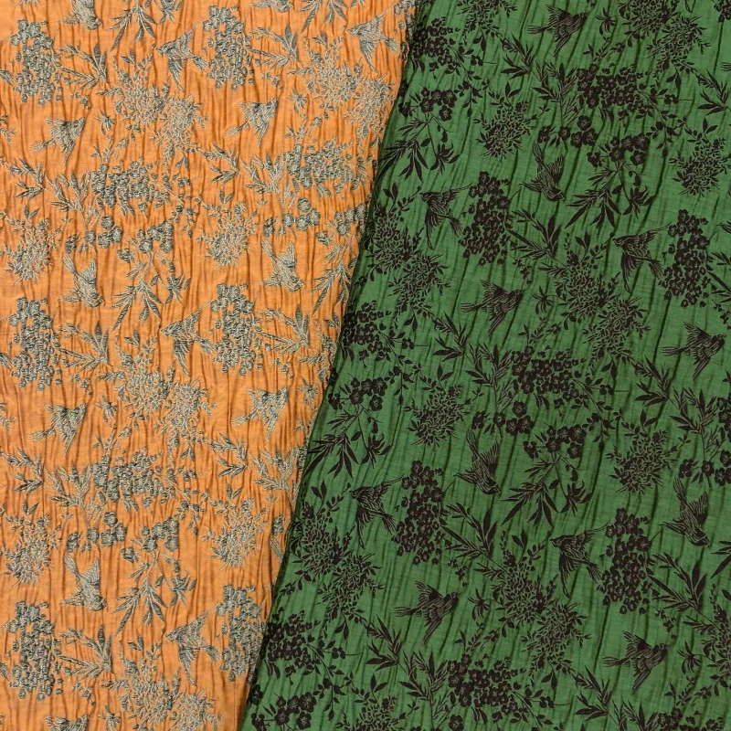 Plum Bamboo Magpie Pattern Relief Texture Jacquard Fabric Chinese Style Cheongsam Skirt Vest Pillow Decoration Sewing Fabric view 5