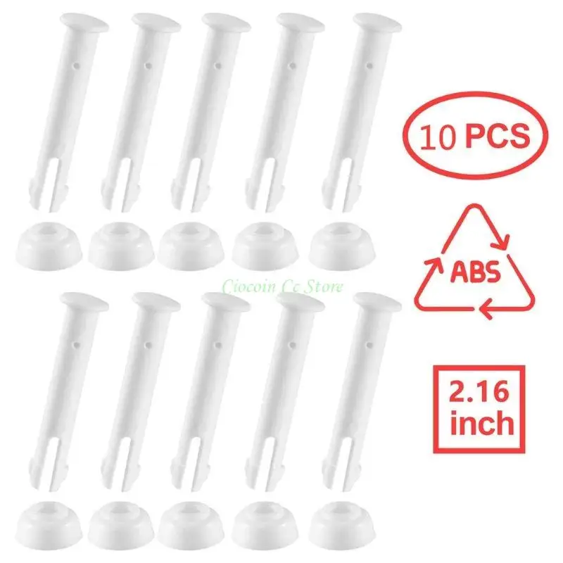 X90F 10x Plastic Pool Joint Pins & Rubber Seals for Rectangular Frame Swimming Pools