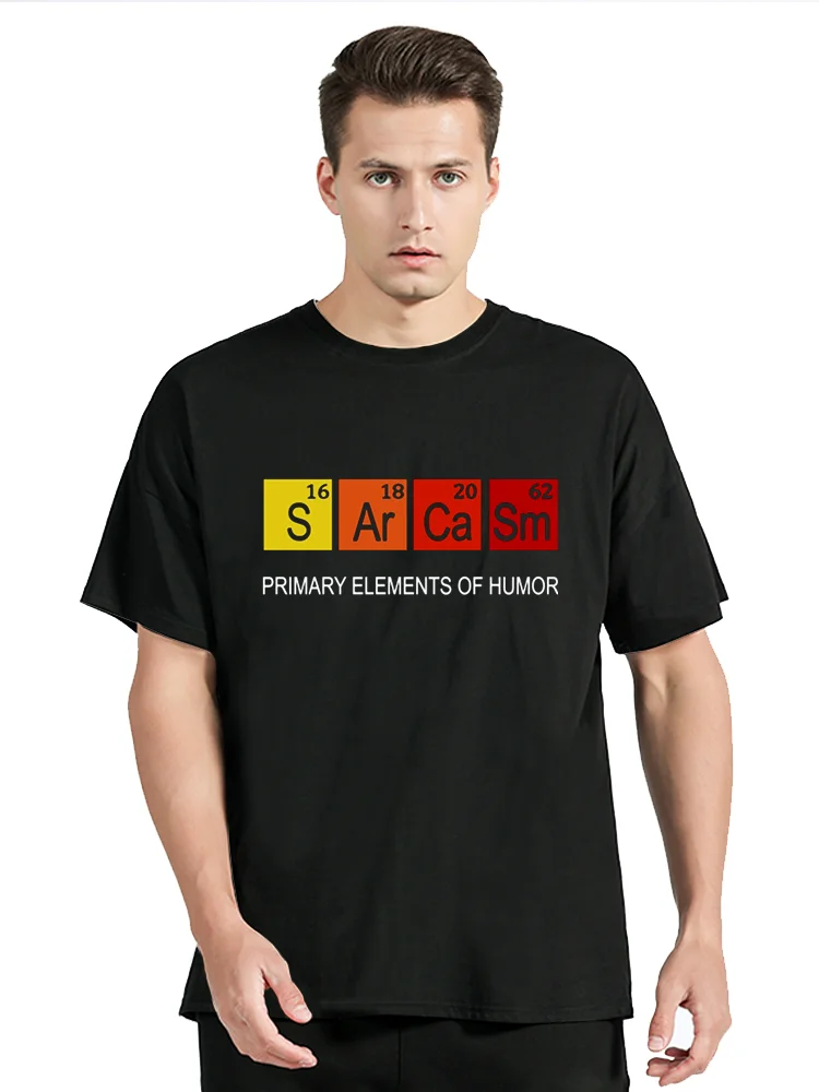 Periodic Table Primary Elements Of Humor T Shirt Men S Ar Ca Sm Science Streetwear Sarcasm Chemistry Tshirt Hip Hop Tee T-Shirt