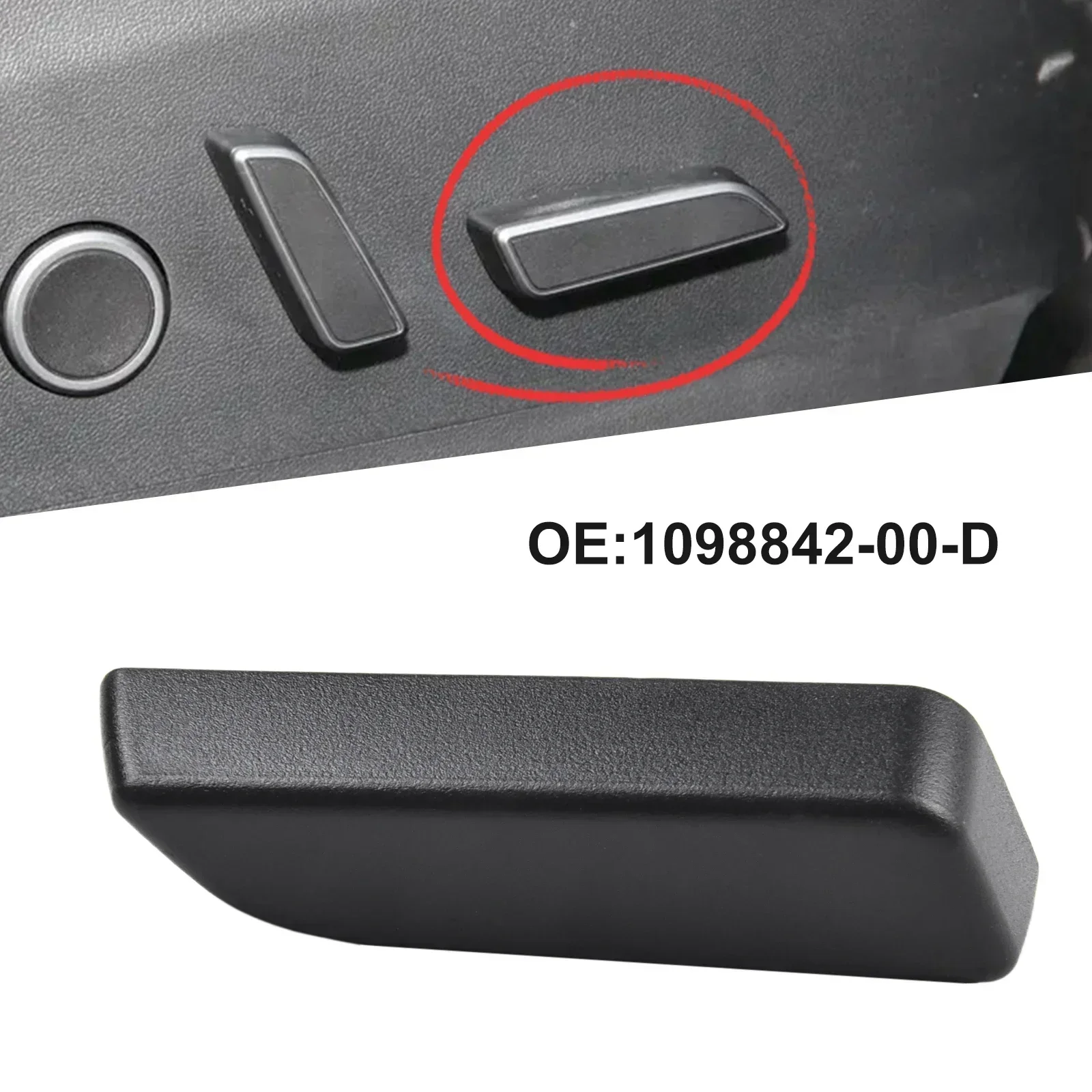 

Seats Forward Switch Button Car Accessories 1098840-00-D ABS Black Side Seats Cushion Button For Tesla Model 3 Y