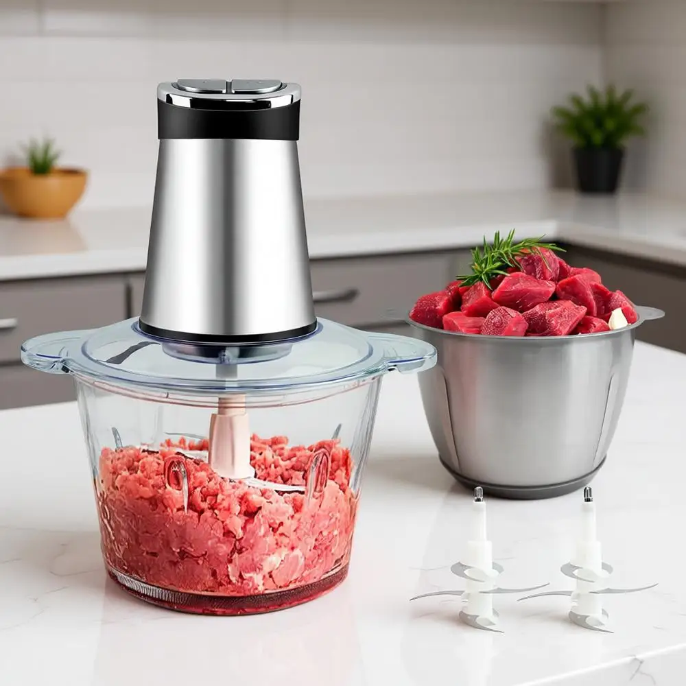 

Электрический кухонный комбайн на 24 чашки (2x12) с LED-таймером и 3-уровневой 6-лезвийной системой