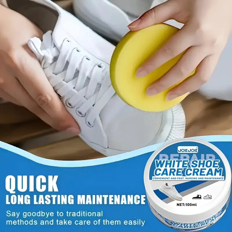 

Белый крем для ухода за обувью - быстрый и удобный крем для обуви, без полоскания, восстанавливает блеск обуви, подходит для всей обуви,