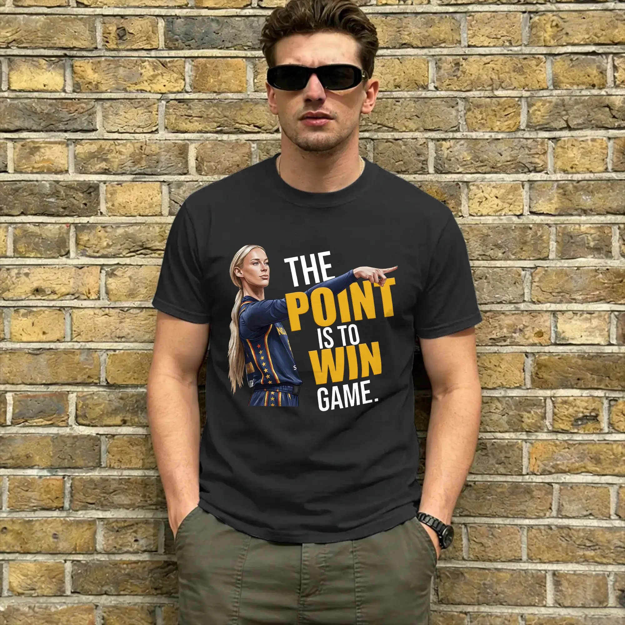 Men T-Shirts Sophie Cunningham Vintage Pure Cotton Tee Shirt Short Sleeve The Point to Win Game T Shirt Crewneck Clothes