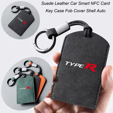 होंडा टाइप आर टाइप एस सिविक FK8 FK2 FN2 EP3 के लिए साबर लेदर कार NFC कार्ड कुंजी कवर फ़ॉब केस प्रोटेक्टर होल्डर शेल ऑटो कीचेन 10 best sales fn2 प्रकार r - №1