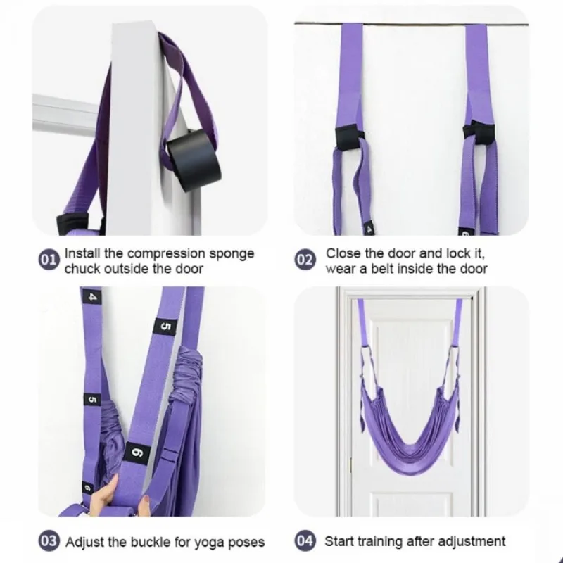 Adjustable Aerial Yoga Hammock Set Pilates Anti-gravity Swing Stretch Strap Dance Fitness Yoga Training Body Shaping Exercises