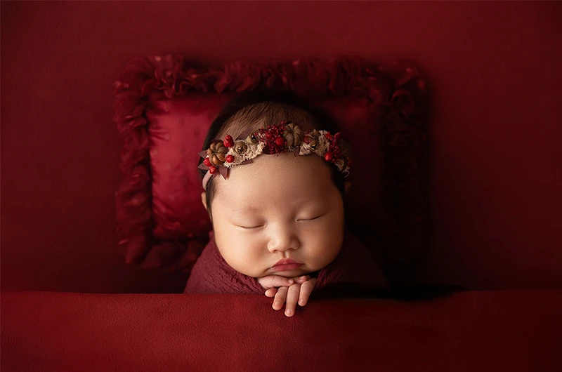 Newborn Photography Props Lace Hat Pillow Baby Girl Headwear Baby Photography Accessories