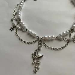 glistening moonlight necklace handmade beaded jewelry y2k fairycore gift
