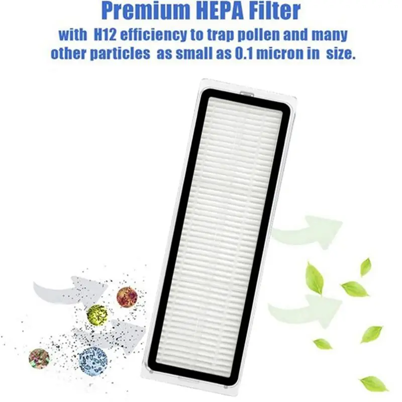 ABHI-14PCS Brush Dust Bag Filter And Mop Cloth Set For Dreame D10 Plus Z10 Pro L10 Plus Vacuum Cleaner Replacement Parts