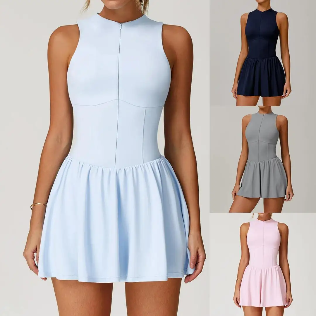 A Women Yoga Jumpsuit Set Sexy Anti Glare One-Piece Jumpsuit Dance Ballet Sports Dress Gym Push Up Running Tennis Sports