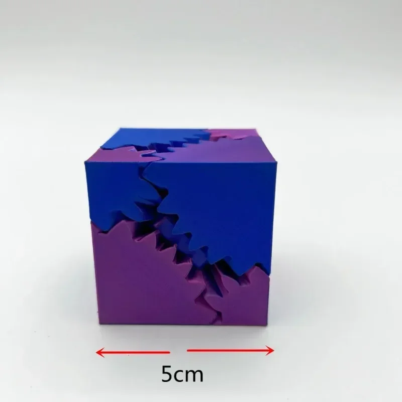 Decorazione del desktop Cubo stampato in 3D Giocattoli Gear Ball Cubo antistress rotante Giocattoli rilassanti antistress