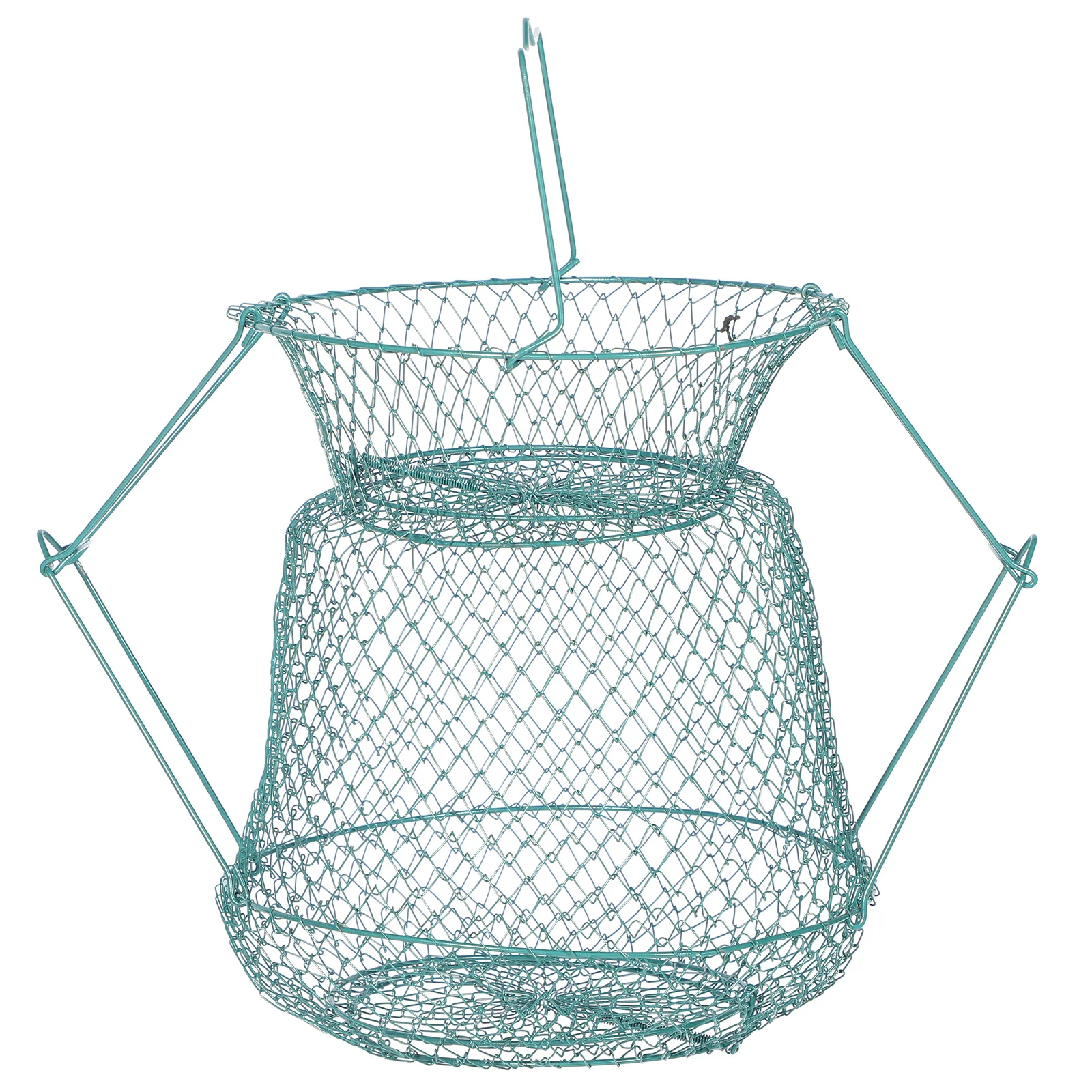 

Foldable Iron Fishing Net Stainless Steel Crab Cage Portable Fish Storage Basket Durable Fishing Equipment Fish Basket