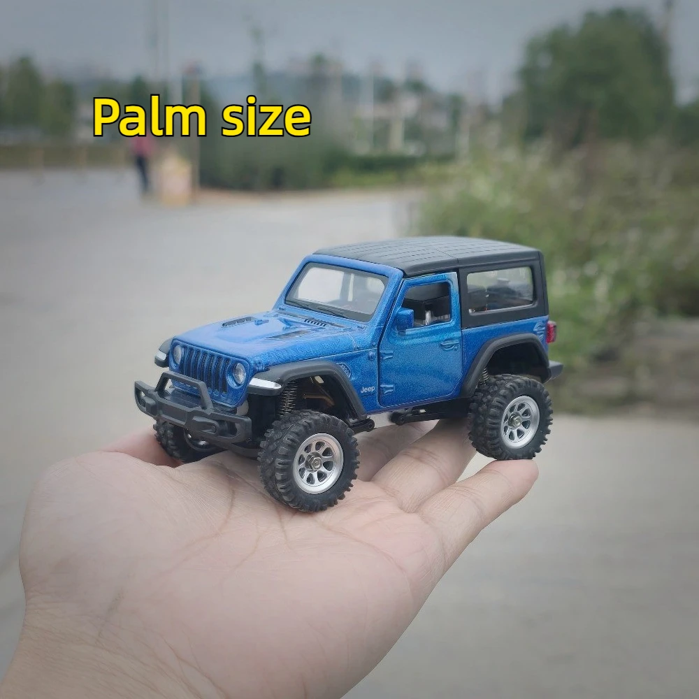 1/32 Alloy  RC Crawler 4WD with Lights Shock Absorbers Metal Body RTR Mini Off Road Toy Car Model High Simulation Kids Gift
