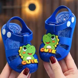 Sandales d'été fermées pour bébés, chaussures de plage pour enfants, en PVC, semelle souple, pour garçons et filles