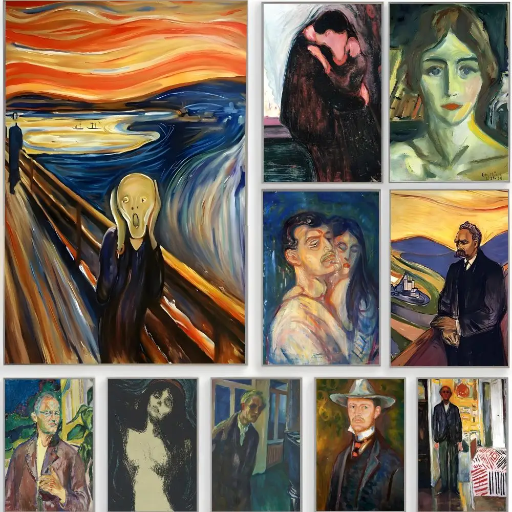 classic artist e-edvard munch Poster Classic Wall Art  Home Decor  Peel and Stick Unframed