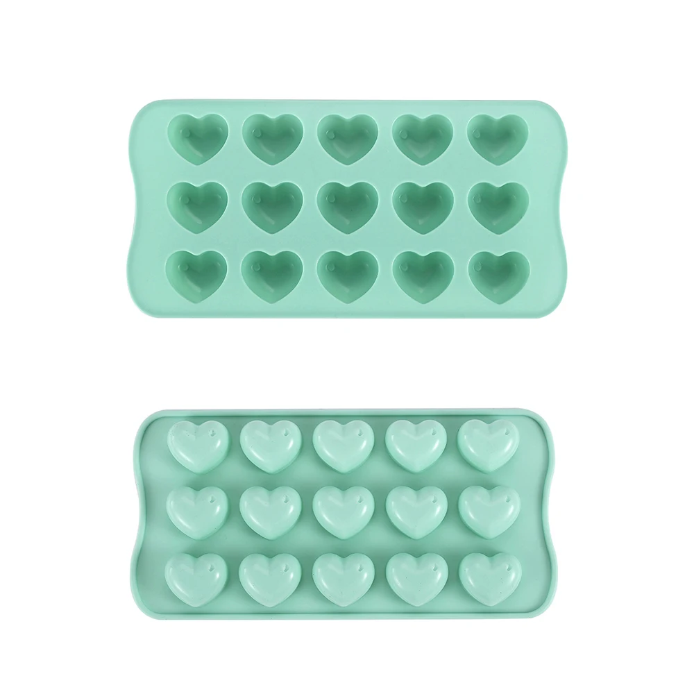 1PC/2PCS 15 Hole Love Chocolate Mold Food grade Silicone High Temperature Resistant Cake Mold Baking Tool