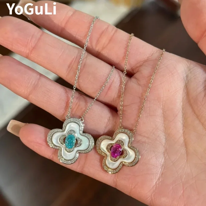 

Fashion Jewelry Luxury Temperament Flower Pendant Necklace For Women Female Gifts Delicate Design Accessories Hot Selling