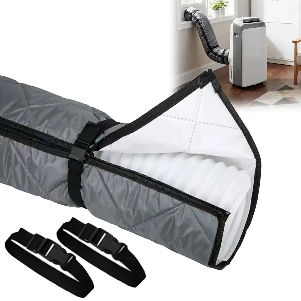 Air Conditioner Hose Cover Wrap Portable AC Hose Insulation Sleeve With Elastic Band Improve Cooling Effect For Home Office