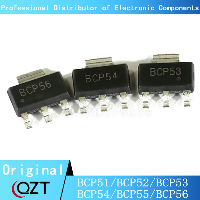 BCP51TA BCP51, BCP52TA, BCP52, BCP53T1G, BCP53-16, BCP53, BCP53-16T1G :AH-16, BCP55, BCP56T1G, BCP56 :BH-16, BCP68, BCP69, SOT-223, 20 unids/lote