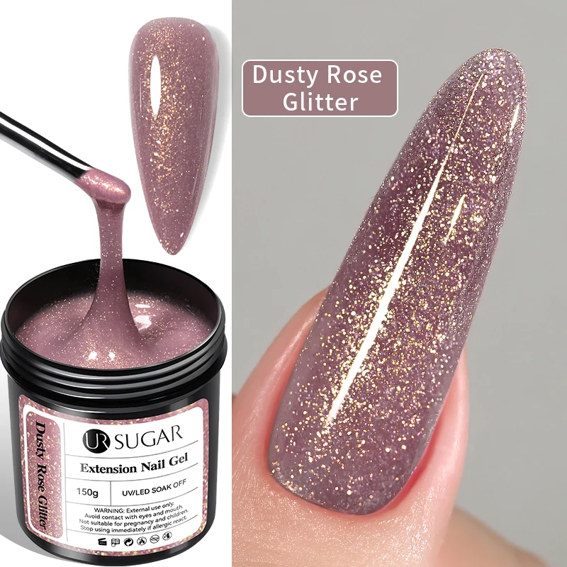 UR Sugar 150g Schnellverlängerungs-Nagelgel UV LED Aushärtbares Aufbaugel Acryl French Nail Art Semi-Permanent Abziehbarer Gel-Lack