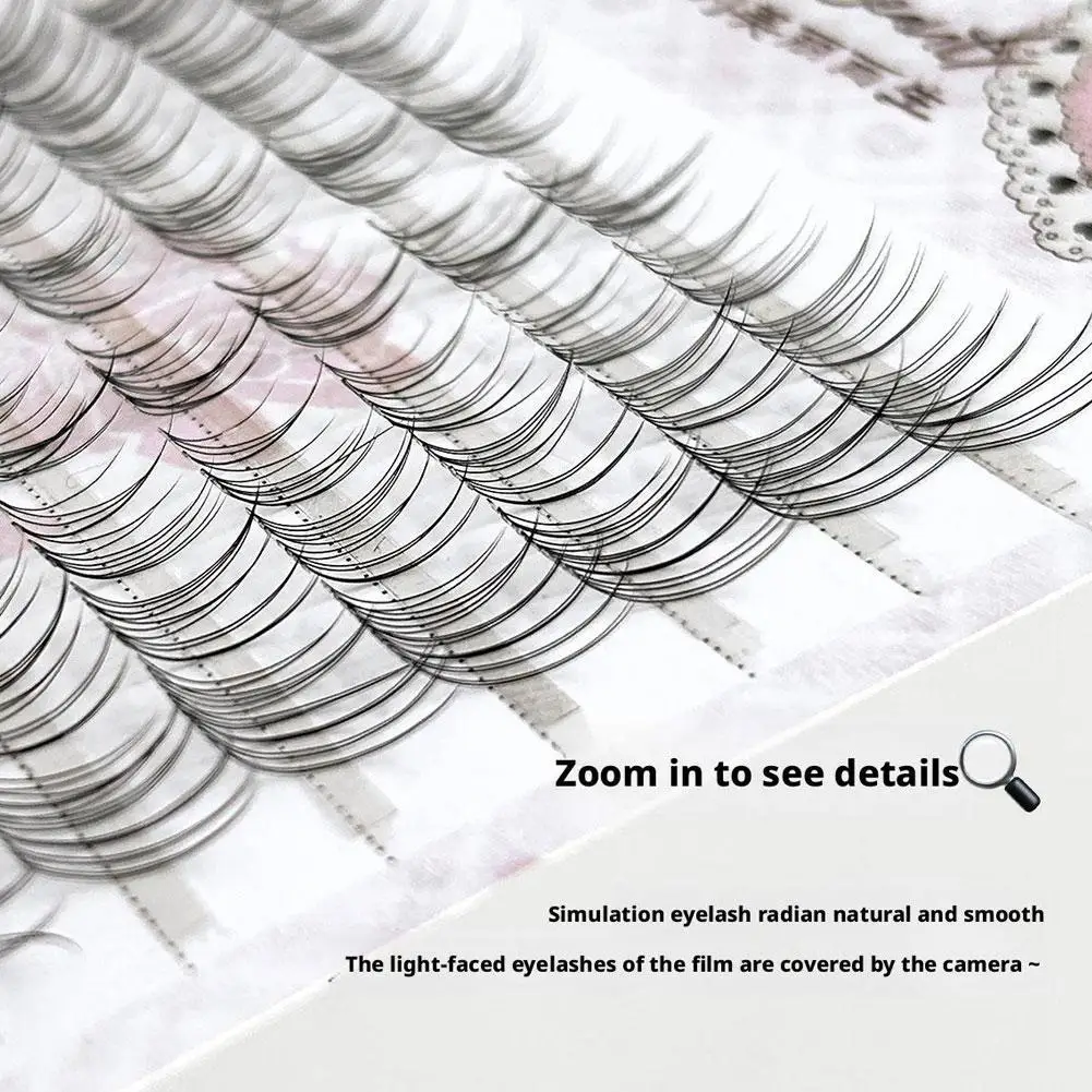 Fox Eye Manga Falsche Wimpern, segmentiert, natürlich, einzelne Cluster-Make-up, Wimpernverlängerung, Make-up-Werkzeug