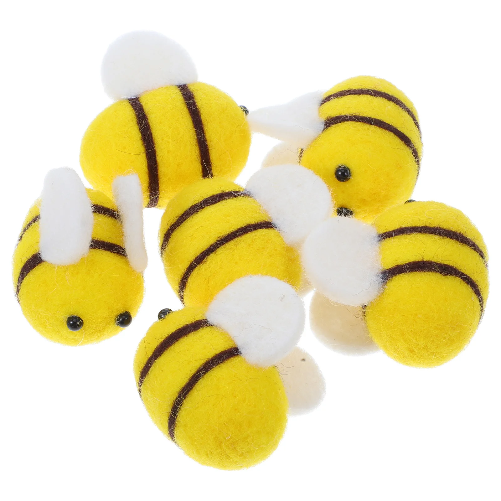 

6Pcs Wool Felt Bee Cute Bee Craft Supplies for DIY Projects Hair Accessories Keychains Clothing Decorations