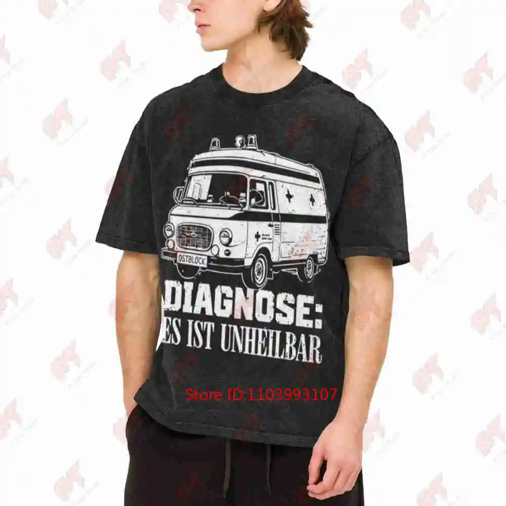 Eastern Bloc Barkas Ambulance Vintage Washed Tee Pure Cotton T-Shirt