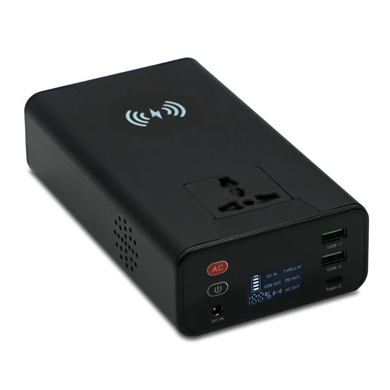 Small Best Portable Fast Charger for Phone Outdoor Large Power Bank Wireless Solar Backup Battery Power Station Home