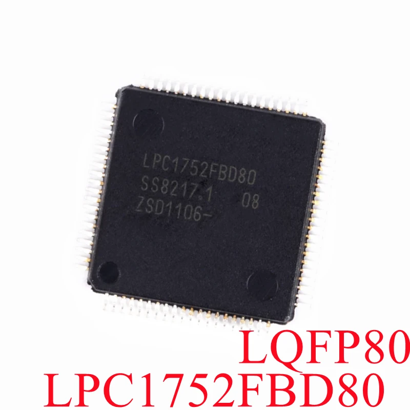 【1pcs】100% New LPC1752FBD80 1752FBD80 LQFP80 Chip