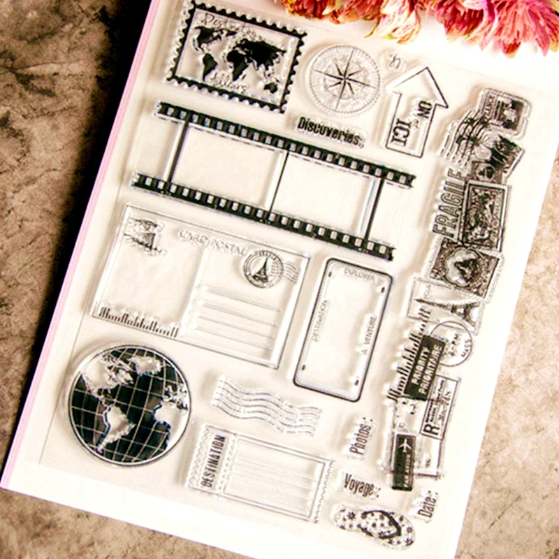 Vintage Film Clear Stamp for Scrapbooking Junk Journal Sketch Decoration Transparent Silicone Seal T9023