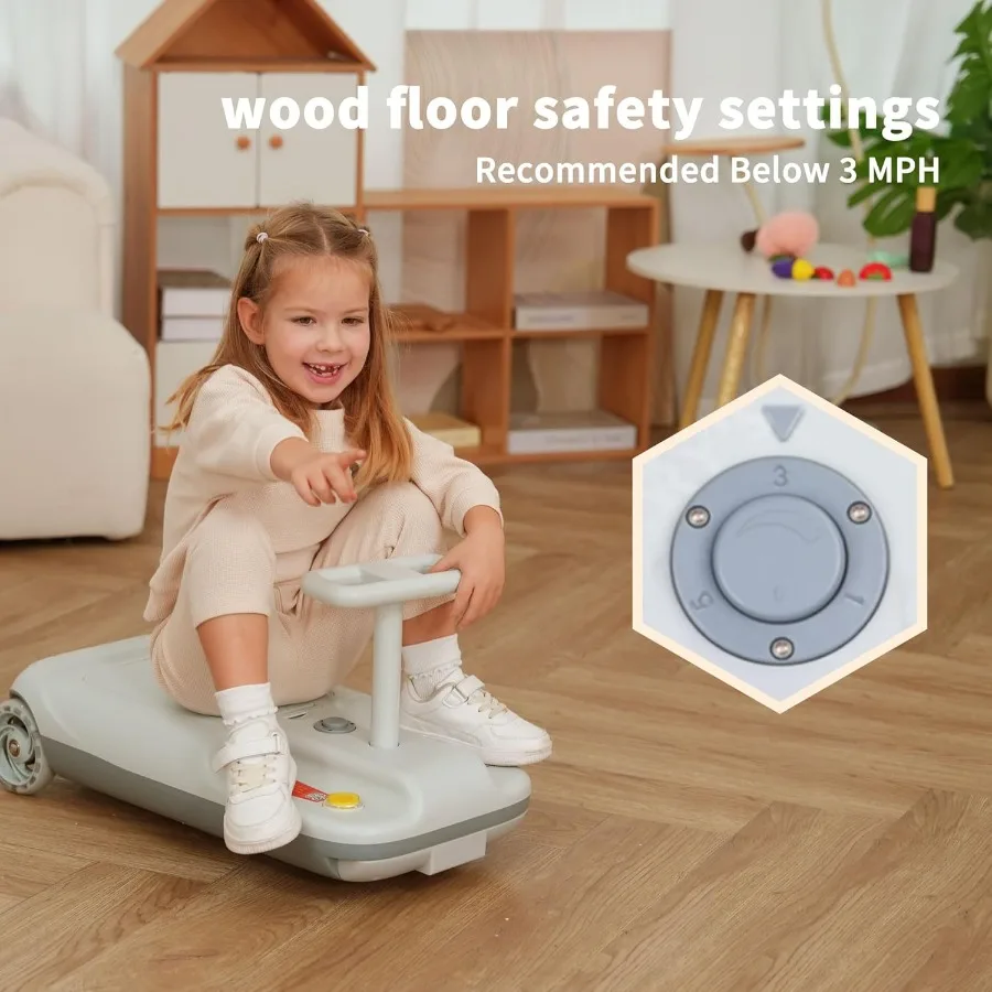 12V Ride-On Car with Cleaning Fun, 3 in 1 Gokart, Soft-Start, 5-Speed Adjustable, Detachable mop, Rechargeable Battery, 160lbs C