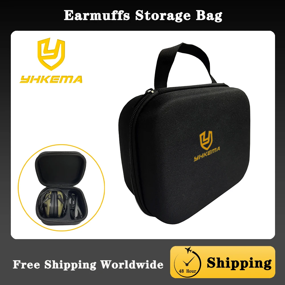 Hard EVA Case for Both Howard Leight By Honeywell Impact Earmuff and Genes accommodating headphones and glasses(only case)