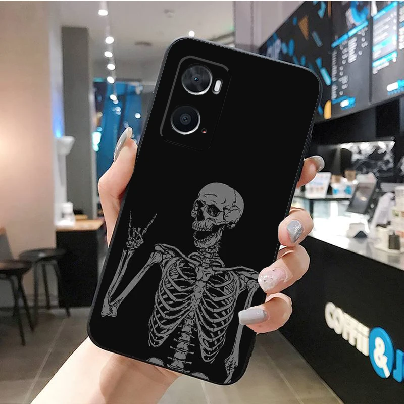 Phone Case for OPPO A96 A91 A54 A74 A94 A53S A15 A16 A17 Reno 2 2Z Reno 6 7 8 Skeleton Case