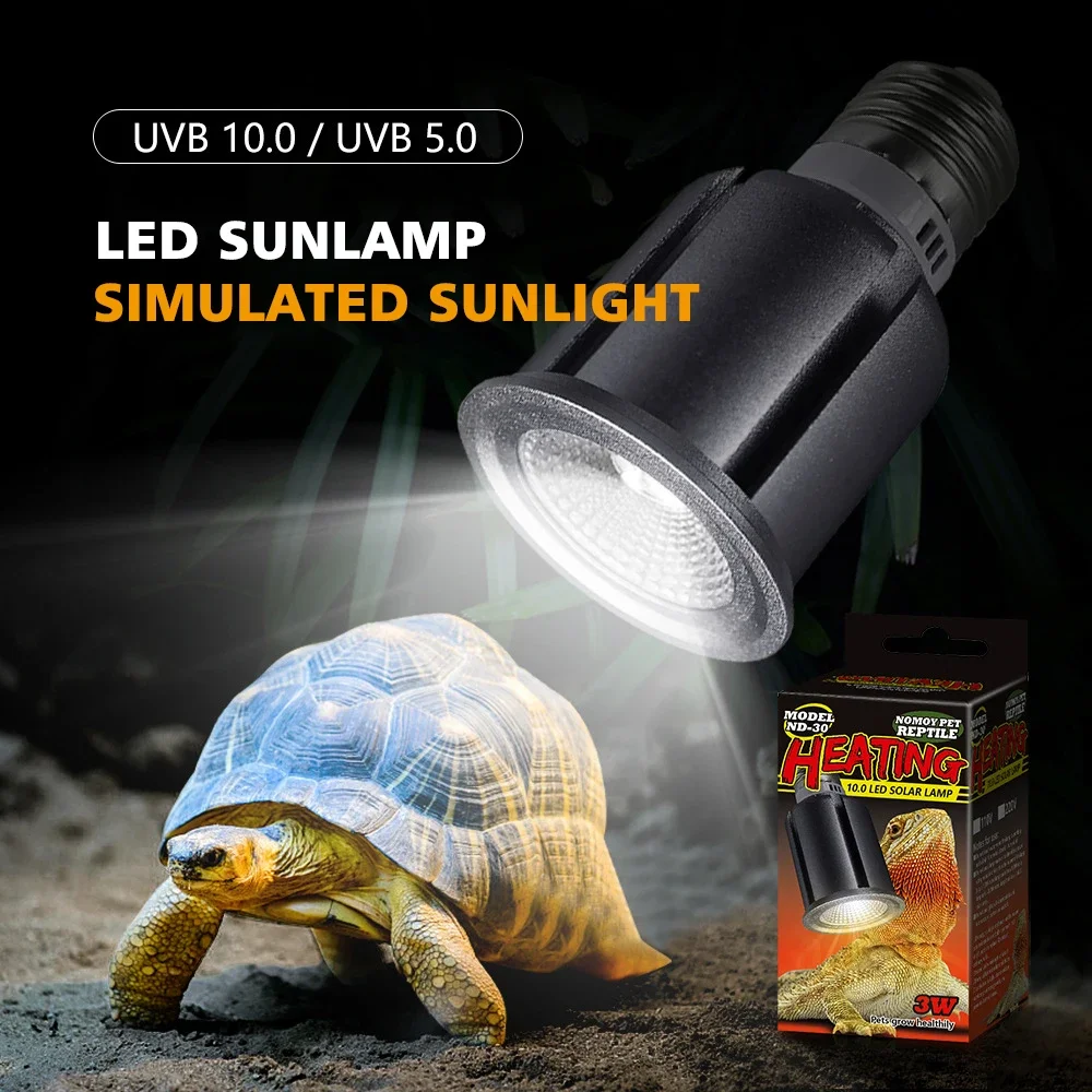 Basking lamp for climbing pet UVB full spectrum calcium supplement three-in-one basking gecko lizard turtle E27 LED sun lamp